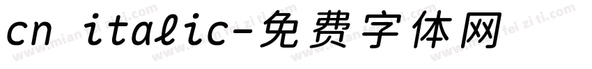 cn italic字体转换